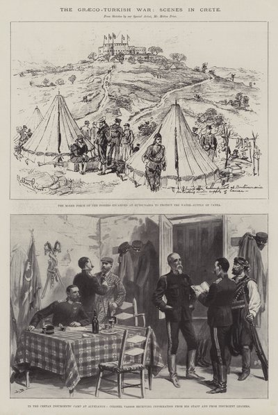 La guerre gréco-turque, scènes en Crète - Melton Prior